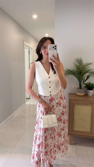 Donters Ekru Astarlı Yelek