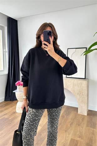 Plow Siyah Oversize Basic Sweatshirt