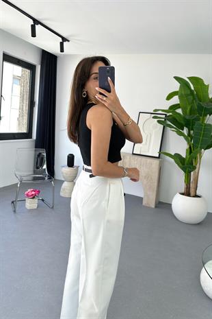 ZR Siyah Bisiklet Yaka Crop