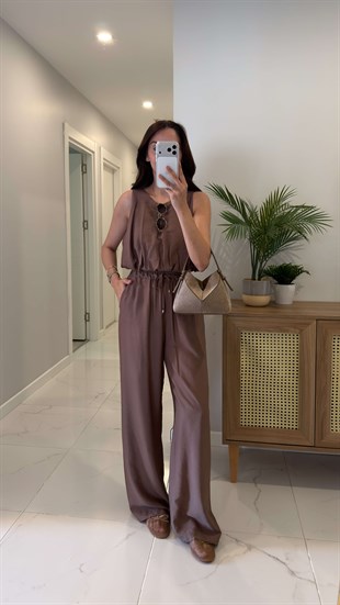 Edisa Kahve Bluz Pantolon Takım