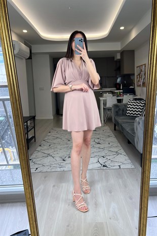 Gül Kurusu Astarlı Elbise