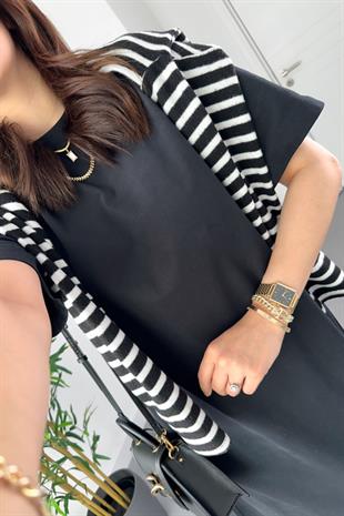 Lily Siyah Modal Basic Elbise