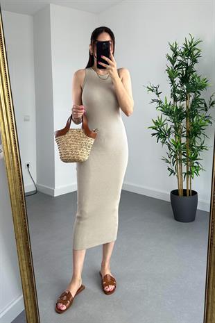 Pretty Vizon Halter Yaka Elbise
