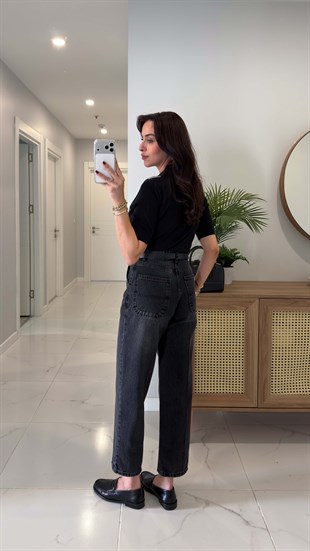 Ernest Koyu Antrasit Barrel  Jean