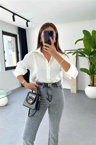 Adresa Beyaz Basic Gömlek