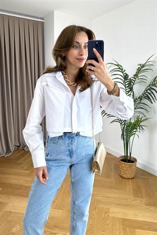 Vivalde Beyaz Poplin Gömlek