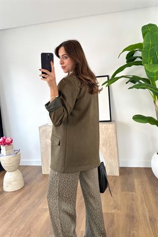 Larson Haki Astar Detaylı Blazer Ceket