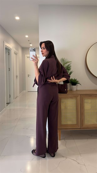 Fertan Bordo Bomber Ceket Pantolon Takım