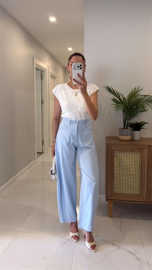 Findoz Bebe Mavi Bol Kesim Tensel Jean