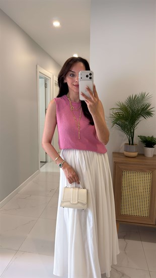 Fitta Pembe Kolsuz Triko