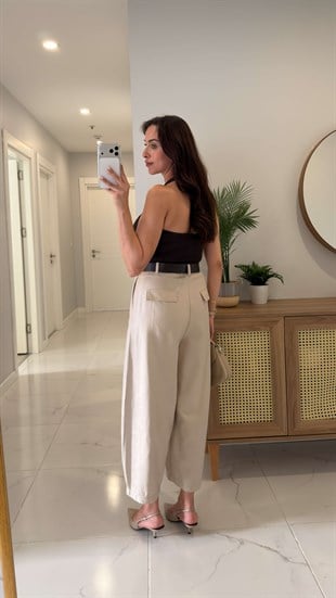 Fordy Taş Gabardin Kemerli Pantolon