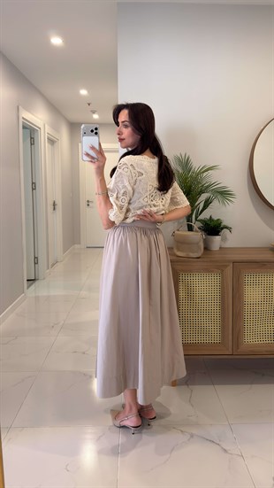 Funders Bej Bel Detaylı Etek