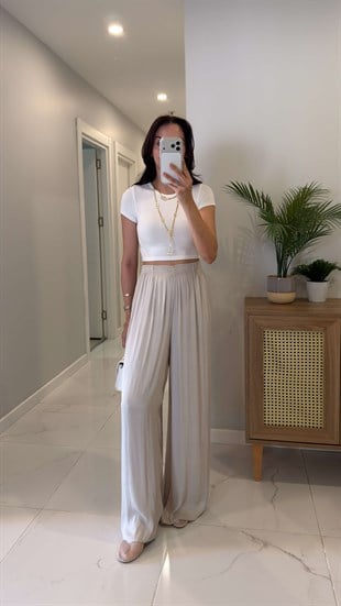 Gardenya Taş Beli Lastikli Dökümlü Pantolon