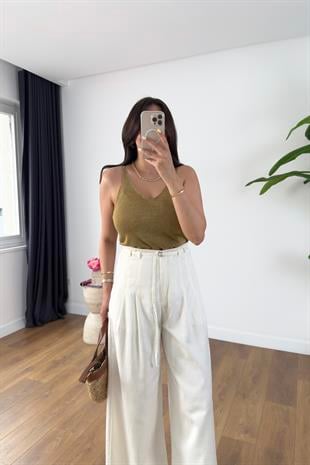 Gloss Yağ Yeşili Gold Işıltı Atlet