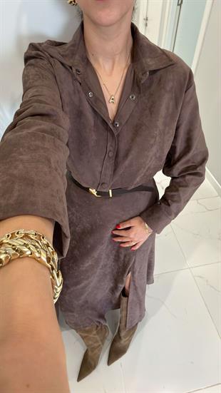 Gobs Vizon Premium Süet Gömlek