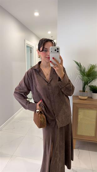 Gobs Vizon Premium Süet Gömlek