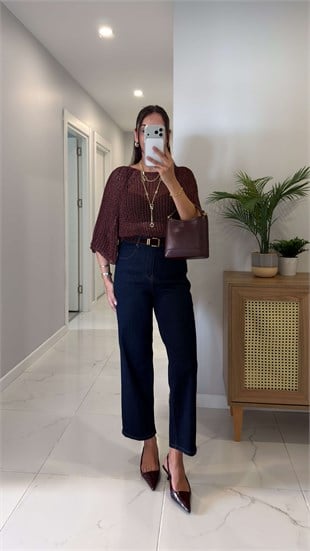 Golte Dark Blue Kemerli Jean