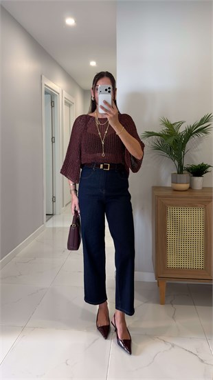 Golte Dark Blue Kemerli Jean