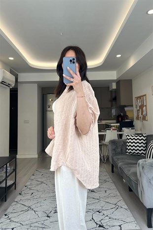 Camel Çizgili Gömlek