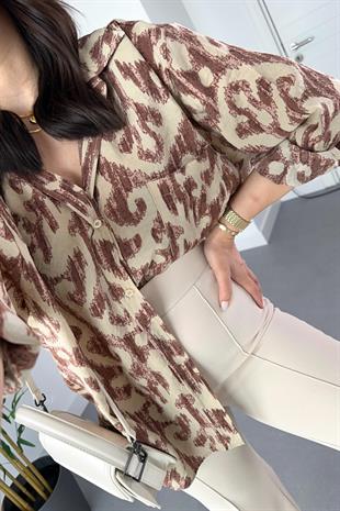 Eyo Gül Kurusu Desenli Cep Detaylı Gömlek