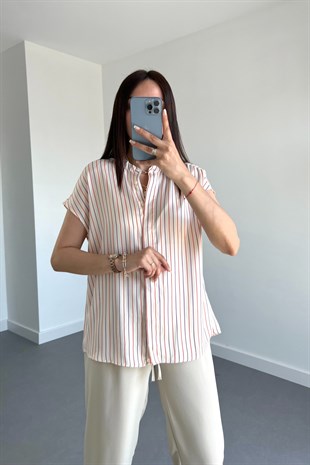 Mng Çizgili Gömlek Bluz