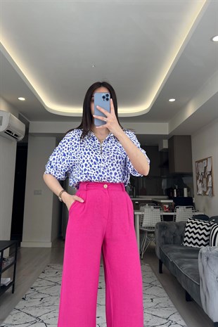 Mng Mavi Desenli Gömlek