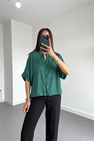 Mng Yeşil Hakim Yaka Gömlek