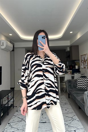 Mng Zebra Desen Gömlek