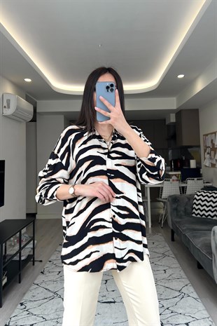 Mng Zebra Desen Gömlek