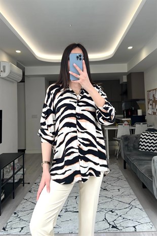 Mng Zebra Desen Gömlek