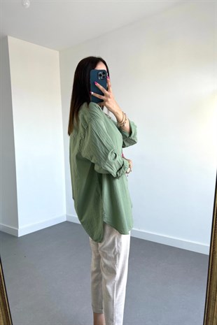 MV Orijinal Marka Yeşil Gömlek