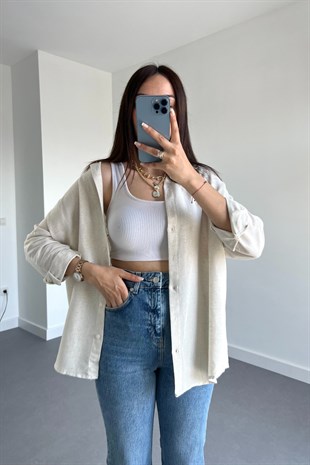 Oysho Model Taş Keten Gömlek