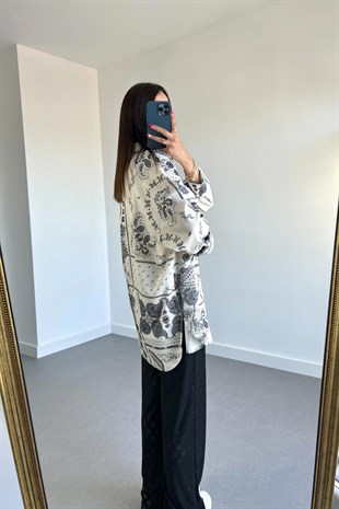 Siyah Desenli Premium Gömlek