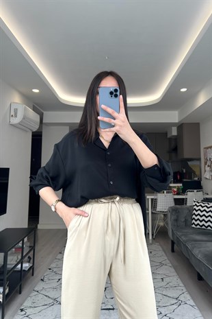 Siyah Tensel Gömlek