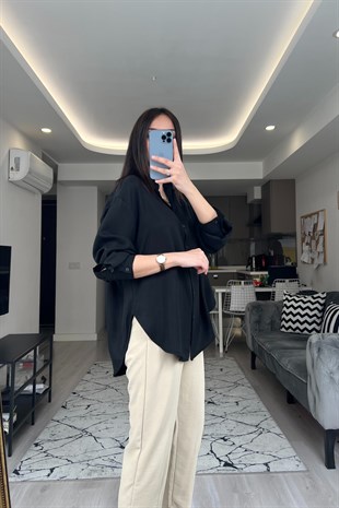 Siyah Tensel Gömlek