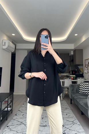 Siyah Tensel Gömlek