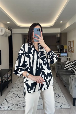ZR Zebra Desenli Gömlek