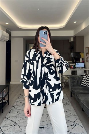 ZR Zebra Desenli Gömlek