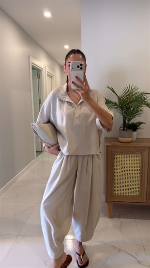 Hegas Taş Bluz Pantolon Takım