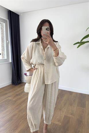 Hunas Taş Premium Pantolon Gömlek Takım
