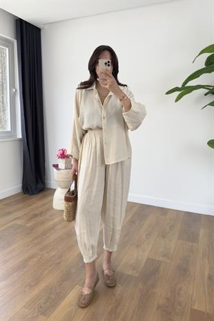 Hunas Taş Premium Pantolon Gömlek Takım