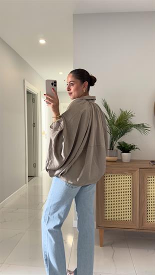 Jenlansa Vizon Saten Yarasa Kol Bomber Ceket