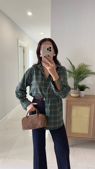 Jensan Yeşil Ekoseli Gömlek