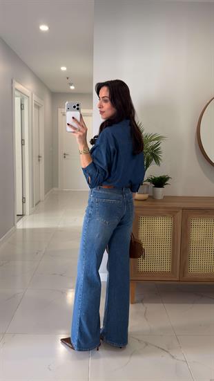 Jetro Mavi Wıde Leg Jean