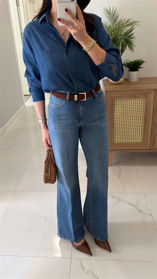 Jetro Mavi Wıde Leg Jean