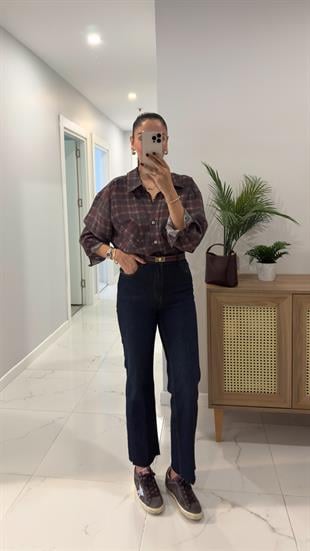 Josef Dark Blue Kesik Paça Straight Jean