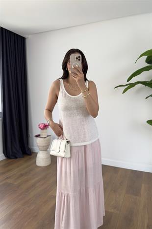 Josla Beyaz U Yaka Atlet