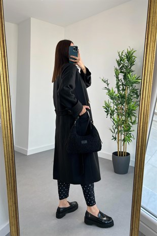 Siyah Kuşaklı Premium Kaban