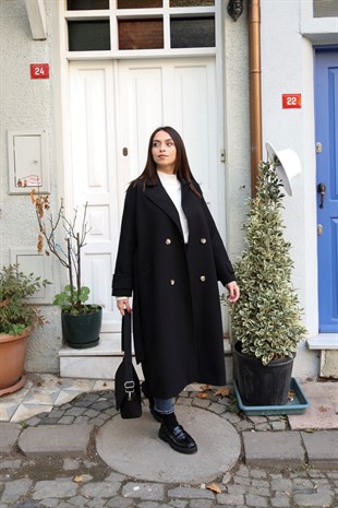 Siyah Kuşaklı Premium Kaban