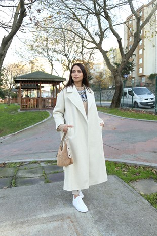 Taş Rengi Kuşaklı Kaban